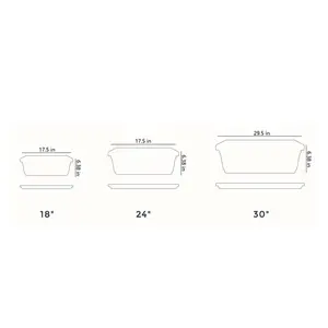 HC Companies Farmhouse Venetian 18 Inch Rectangular Flower Box Saucer, Chocolate