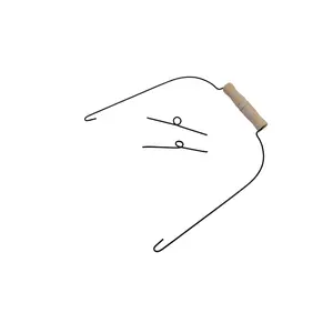 Wire Wood Grip Handle - 8" x 8" for Basket Weaving