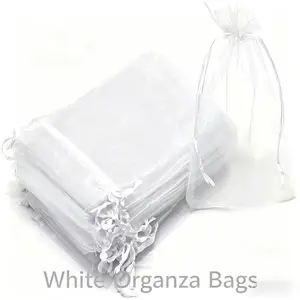 25 Breathable Mesh Organza Bags, Transparent Drawstring Pouches, Ideal for Wedding Gifts, Jewelry Packaging, Holiday Presents, Cosmetics, Party Gift Packs, Gift Wrapping Supplies
