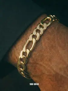 Men's Figaro bracelet, Cuban Chain Bracelet, Cuban Bracelets, unisex, 18K gold-plated, 925 sterling silver-plated brass, 6/8/10/12mm, suitable for everyday wear, holidays, as a gift, and parties.