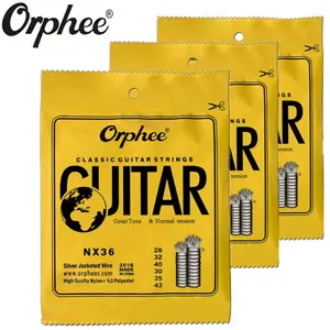 Orphee NX36 Strings, 1/5/10 Packs Optional, Universal Professional Classical Guitar Strings, (.028-.043) Normal, for Music Lovers Friends Gift