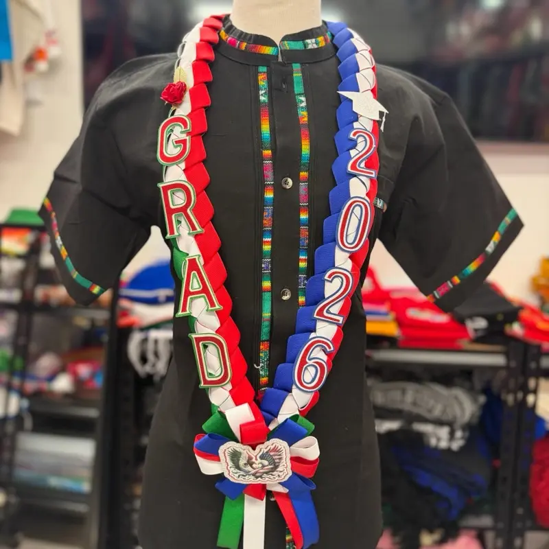 Binational graduations leis class 2026 unisex stole Mexico USA