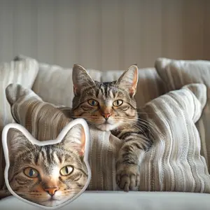 Custom 3D Pet Pillow from Photo | Personalized Dog Cat Memorial Gift | Double Sided Cotton Cushion | Holiday Gift for Animal Lovers 2026