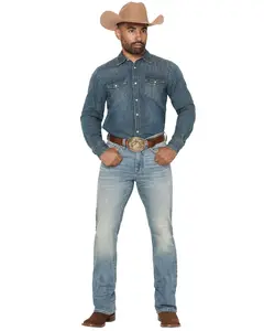 Cody James Men's Rattler Wash Wyatt Slim Bootcut Stretch Denim Jeans - Cjfa25j08-Mdw