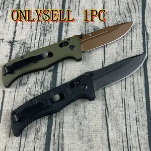 Portable Folding Knife 273, Stainless Steel Knives, Anti-Slip Toothed Handle, Portable Cloth Bag Included, Ideal for Outdoor Camping