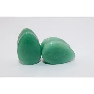 Aventurine Green Teardrop Plugs- Pair of Natural Stone Gauges