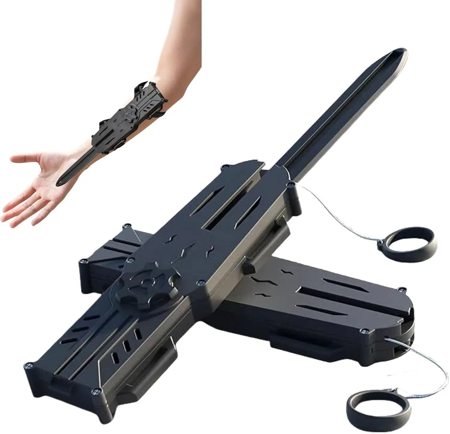 Retractable Hidden Blade Props,Role-Cosplay Toy Swords,Plastic Hidden Blade Cosplay Weapon Props ,Retractable  Dagger,Concealed Sword for Funny party Masks Black