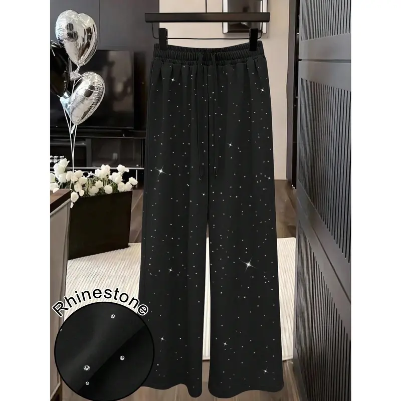 rhinestone sweatpants baggy - TikTok Shop