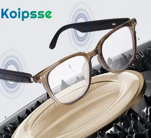 Koipsse Bluetooth Smart Glasses Rechargeable fashionable versatile wireless calls suitable for adults sports gift gifts make calls smart glass eyewear transparent anti-blue light photochromic lens Wireless Smart Music Glasses sunglasses