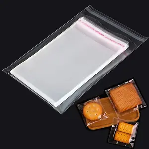 200 Pack Self Sealing Cellophane  Bags 4x6 Inches - Clear Resealable Self Adhesive Cookie Bag with Seal for Cookie Packaging Party Favor  Giving