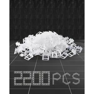 VEVOR Tile Leveling System Clips, 2200-Piece DIY Tile Leveler Spacers, 1/16"(1.5 mm) Tile Leveler Clips, Tile Leveling System Tile Installation Tools for Professional Ceramic Tile, Stone Installation