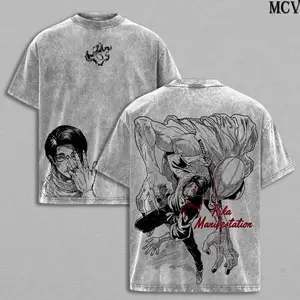 Yuta Okkotsu Washed Tee – Jujutsu Kaisen Culling Game Arc Rika Cursed Spirit Copy Technique Anime Manga Graphic Double Printed T-Shirt, Menswear Heavy Cotton Unisex Oversize Streetwear Vintage, Hoodie & Sweatshirt WUY