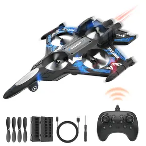 RC Stunt Fighter Jet Toy for Kids with LED Lights & 360° Flips | Easy to Fly Remote Control Airplane with Auto Hover, Toys boys, Rc flying toys rchelicopter forkids
