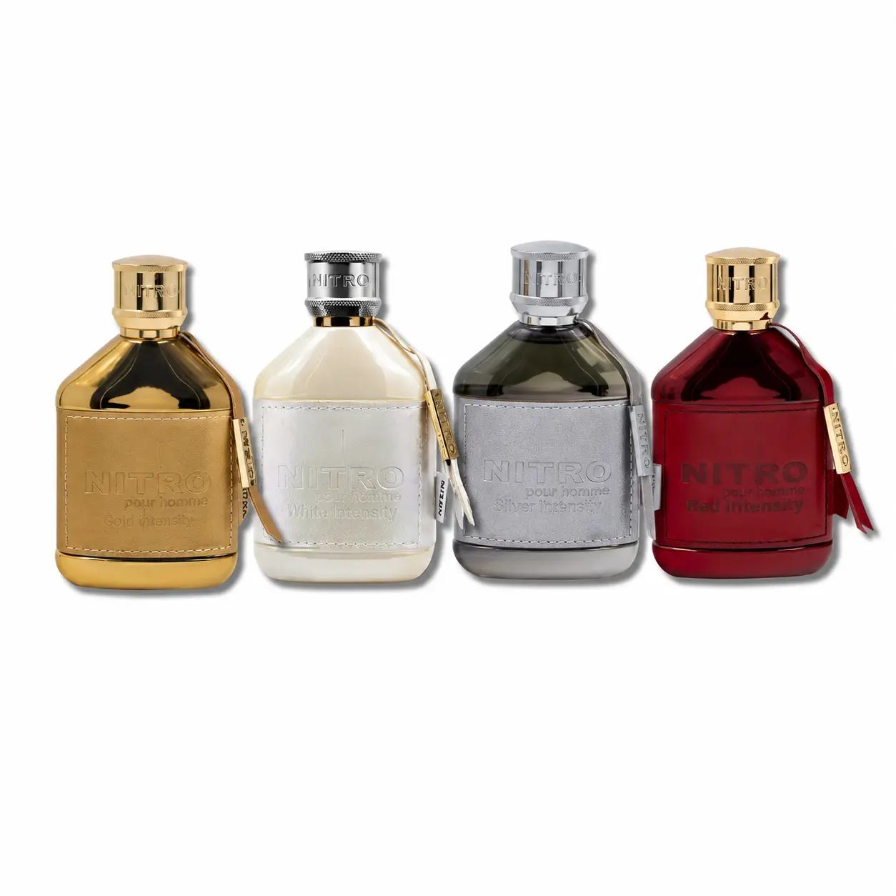 Dumont Nitro Elixir + Dumont Nitro White Intensely+ Dumont Nitro Red Intensely + Dumont Nitro Gold For Men 3.4 Oz Bundle