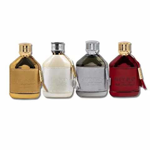 Dumont Nitro Elixir + Dumont Nitro White Intensely+ Dumont Nitro Red Intensely + Dumont Nitro Gold For Men 3.4 Oz Bundle
