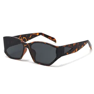 Retro high-end curved screen design cat-eye sunglasses, UV protection, suitable for square and round faces