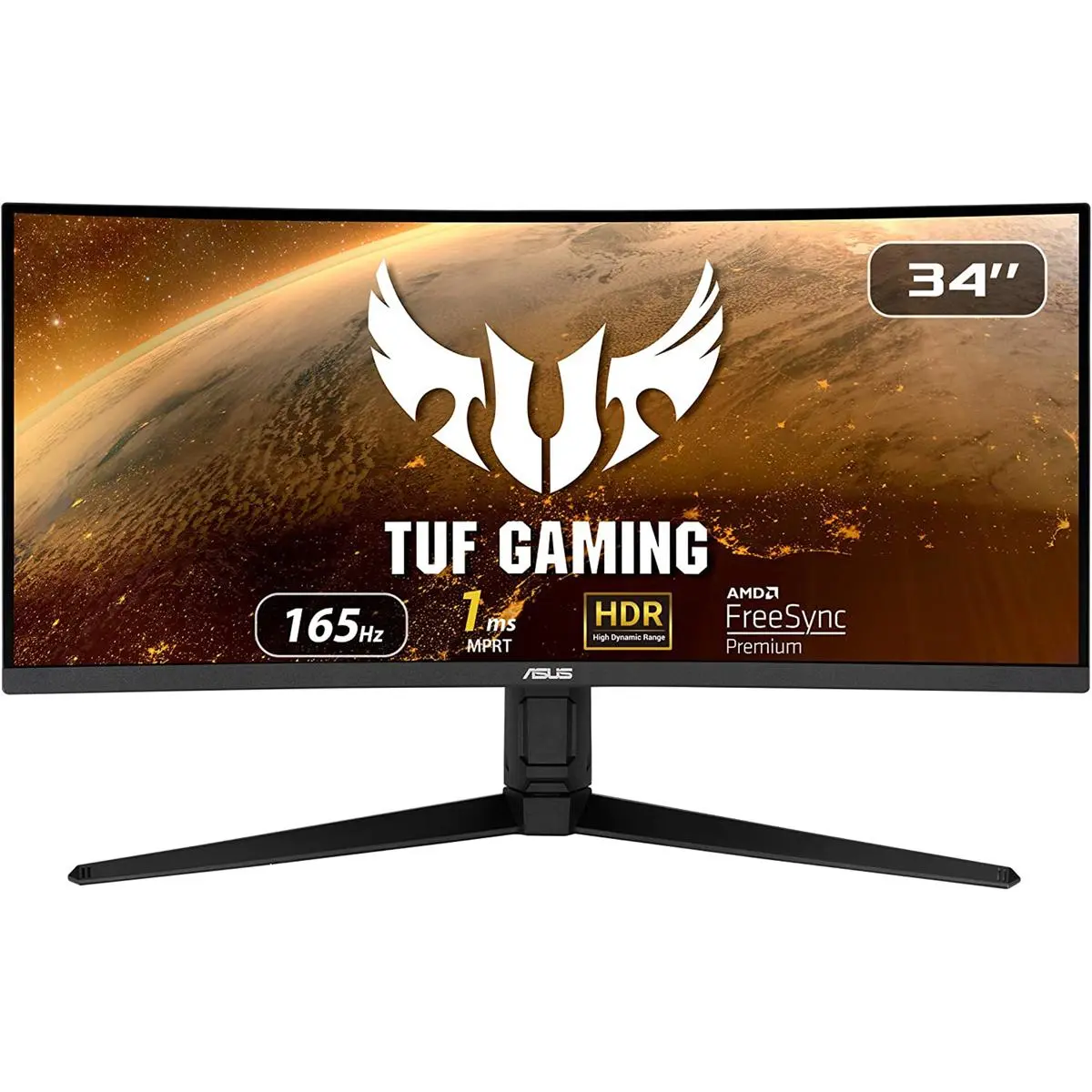 ASUS TUF Gaming VG34VQL1B 34" 21:9 UWQHD 165Hz Curved VA HDR LED Gaming Monitor with FreeSync