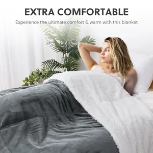 Imperial Homeware Ultra-Soft Luxury Sherpa Fleece Blanket Dual-Layer Plush Warm & Lightweight Throw for Cozy Nights Available in Queen, Twin and Throw Sizes
