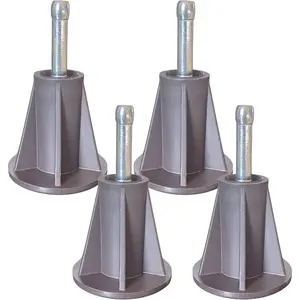 Steel Stem Bed Frame  to Re Wheels.  Sliding. Sturdy Bed Frame  Rements with Plastic Inserts. Set of 4