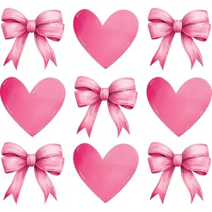 4Pcs Heart Butterfly Rust Transfer Stickers DIY Tape Heat Press Stickers for T Shirts Pillows Bags Valentine's Day Party Anniversary Decor Diy Kit