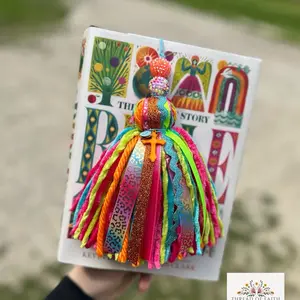 Custom Handmade Rainbow Cheetah Bible Tassel Bookmark
