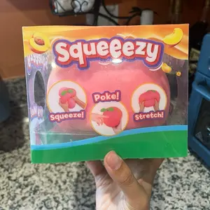 Jumbo Squishy Stress Relief Toy - Choose from Peach, Watermelon, or Banana Designs