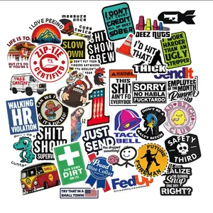 50/100Pcs Hard Hat Stickers - Waterproof Design with Leak-Resistant Features
