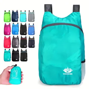 1pc Outdoor Foldable Backpack, High Quality Oxford Fabric, Ultra Lightweight Portable Travel Bag with Adjustable Shoulder Straps, Black, Commuter & Cycling Design, Durable Zipper Closure, Practical Pockets
