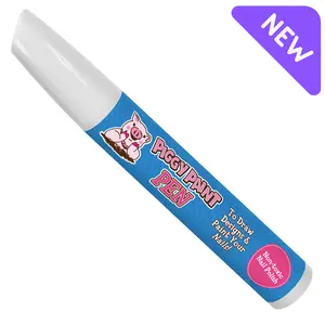Blazin' BLUE Piggy Paint Nail Polish Pen - Non-Toxic, Kid-Friendly, Cruelty-Free, Vegan, Fun & Safe Nail Art for Kids