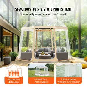 VEVOR Sports Tent, 4-8 People, Instant Pop-Up Tent Shelter Weatherproof Pod, Outdoor Bubble Clear View Tent, Climate Canopy Shelter for Soccer, Football, Softball Other Sporting Events and Parades