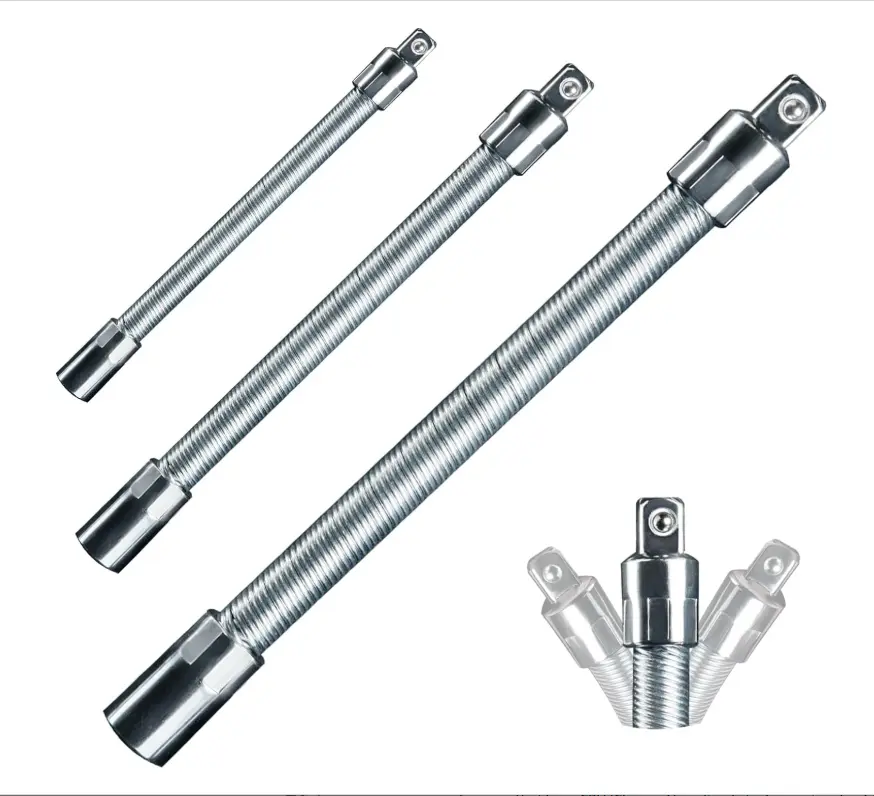 Multi-Purpose Socket Wrench with 3 Bendable Shafts – Versatile Repair Tool for Cars, Homes, and More