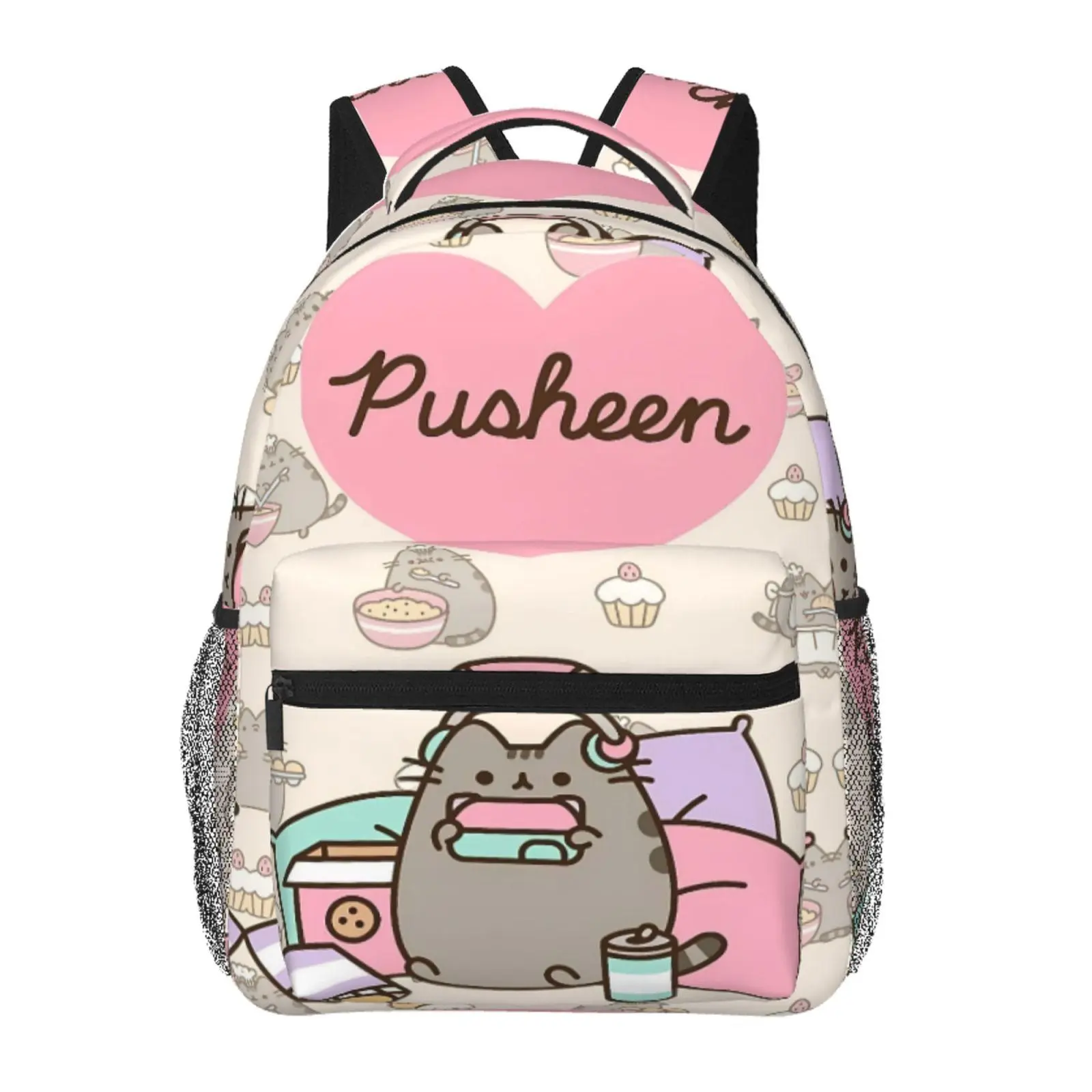 Pusheen backpacks for school—large-capacity laptop daypacks with exquisite prints for campus daily commutes; durable casual Pusheen bookbags; gifts for teens and students.