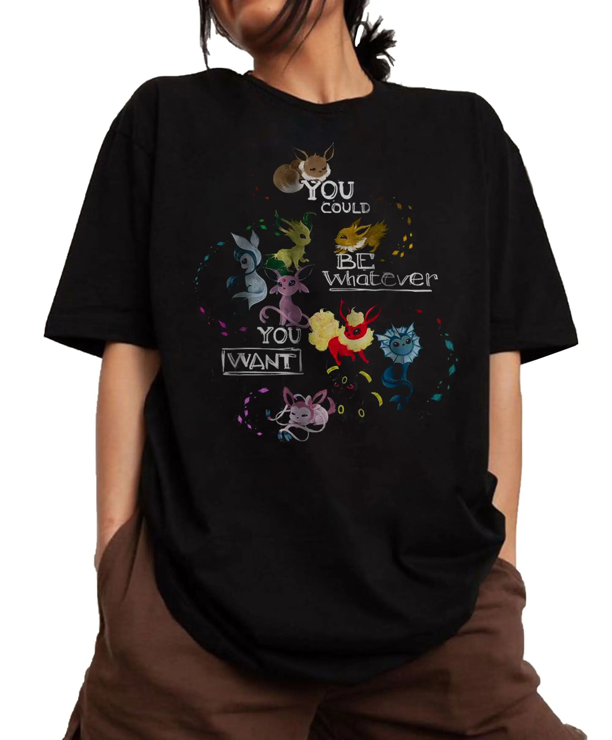 Eevee Pokemon Anime Vintage Unisex T-Shirt, Gift For Fan Pokemon, Anime Graphic Tee, Anime Shirt, Crewneck Shirt, Manga Shirt