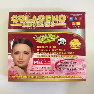 Colágeno Reforzado Advanced Collagen Liquid Beauty & Joint Support with Vitamins Minerals for Skin Hair & Nails 10 Microbotellas de 15 ml