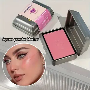 HERORANGE Single Square Blush: Silky, Smooth and pigmented, easy to apply, natural and delicate, creating a light and airy makeup look. Suitable for dates, commuting, and stage performances.