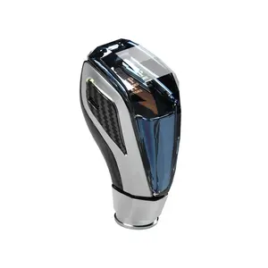 Car Gear Shift Knob, Carbon Fiber Pattern Touch Sensor Automatic Switch Light Gear Shift Knob, Car Interior Accessories for Manual & Automatic