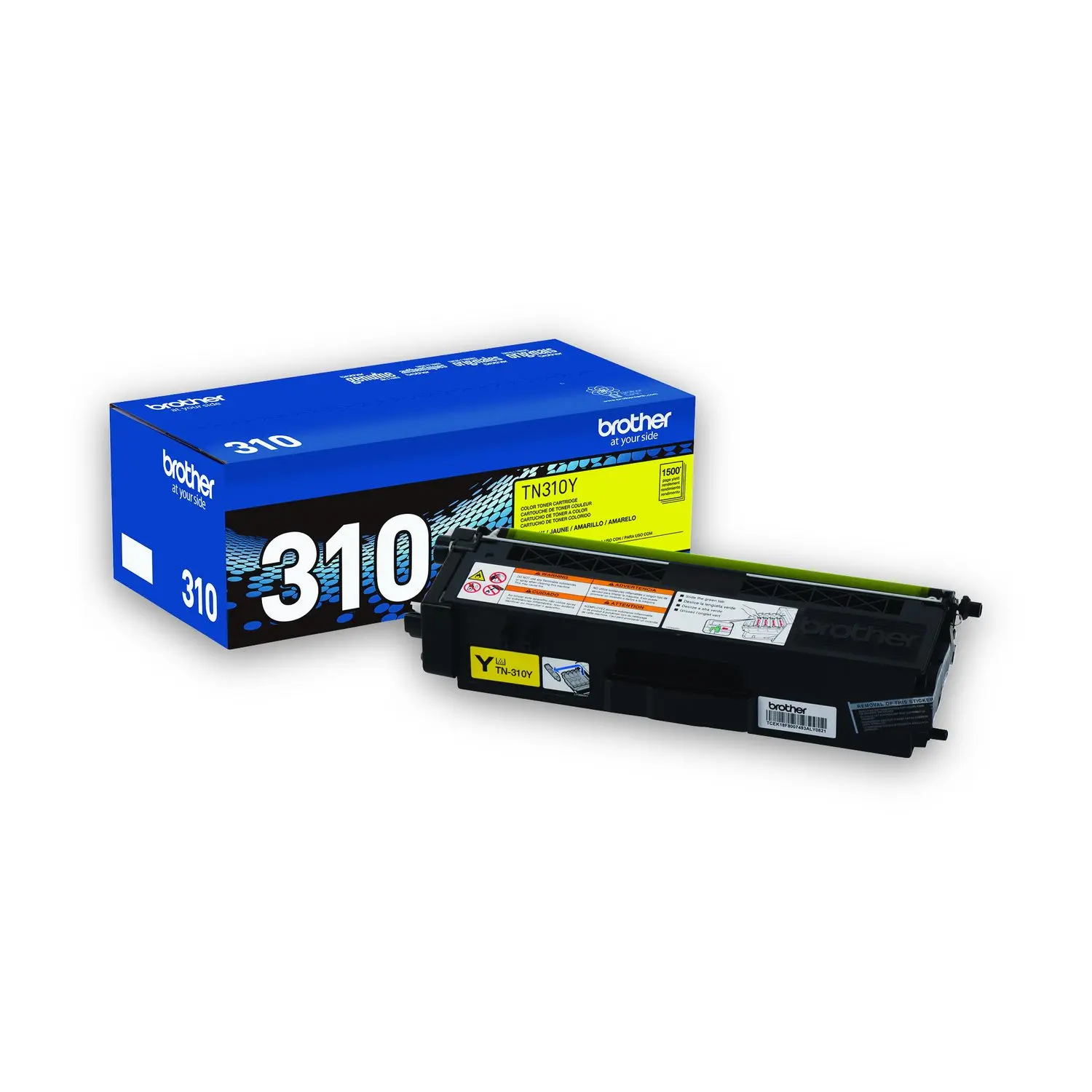 Brother Genuine TN310Y Yellow Toner Cartridge 1500 Pages Laser, Single Pack