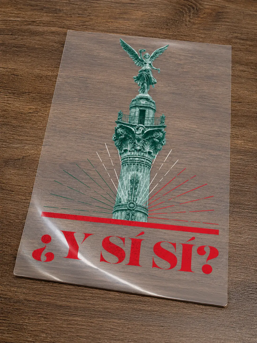 ¿Y Sí Sí? Transfer DTF para Playera | Ángel de la Independencia CDMX | Listo para Prensar | Heat Transfer