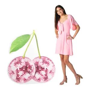 44 1/2" x 51" Disco Ball Cherries Cardboard Cutout Stand-Up