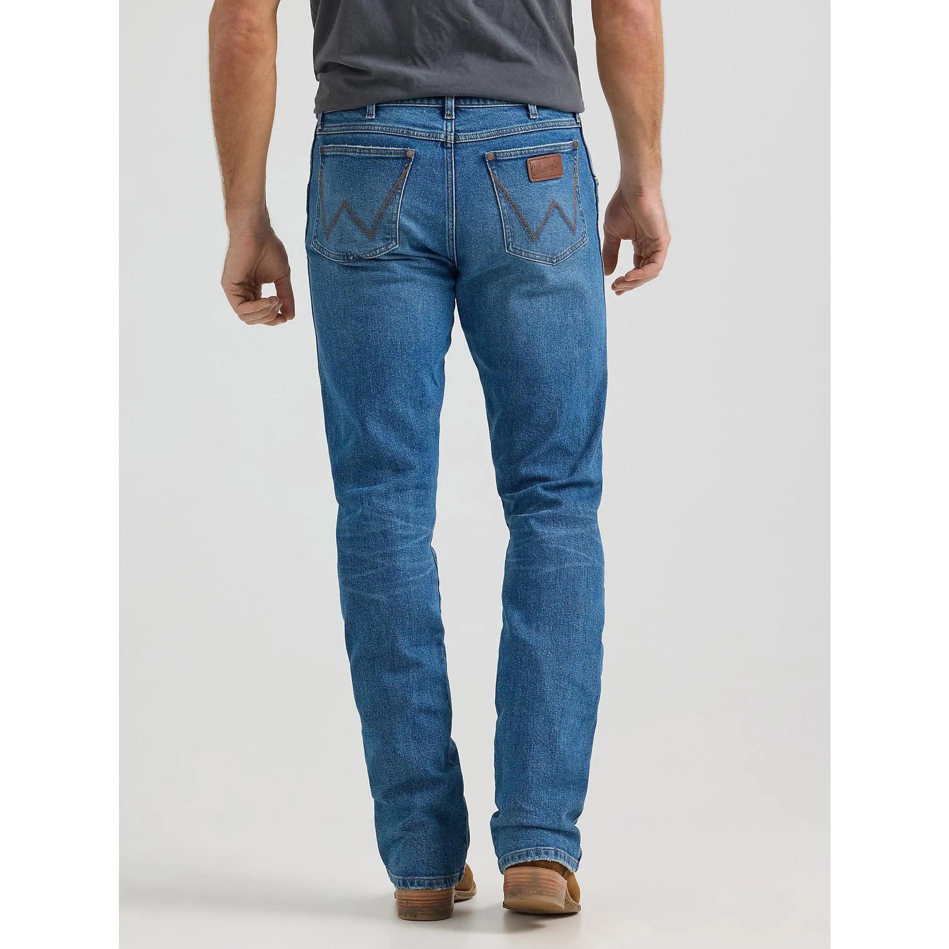 Wrangler Retro Cowboy Mensfashion Denim Jeans - Men's Slim Fit Bootcut Bottoms with Cotton-Spandex Blend, Casual Jeans Menswear, Denim Look Jeans, Denim Pants, Slim Bootcut
