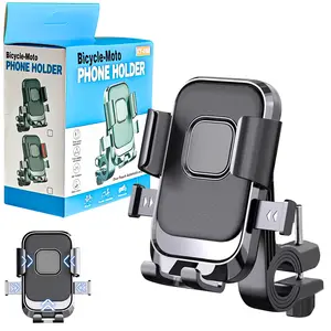 Bike Phone Mount Holder for Electric Scooter, Motorcycle &Ebike -Universal Handlebar Cell Phone Holder, Anti-ShakeDesign, Easy Install Landscape Grip Adjustable Durable bikesSmartphone Cellphone