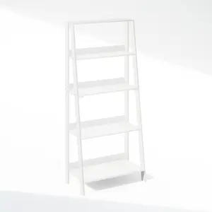 LADDER Display Shelf, 5-Tier Ladder Shelf, Ladder Bookshelf, Display Storage Shelves, 13 x 23.6 x 53.5, for Living Room, Home Office, White