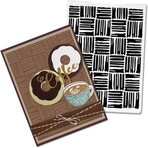 Hying Wood Grain Plastic Embossing Folders for Card Making, 3D Textured Stripes Embossing Folder DIY Craft Template Pigment Board Folders for Scrapbooking Photo Album Supplies