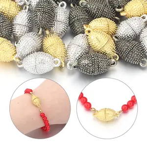5pcs Magnetic Clasps Bracelet Cord End Caps For DIY Jewelry Making Leather Bracelet Necklace Connectors Lock Accessories