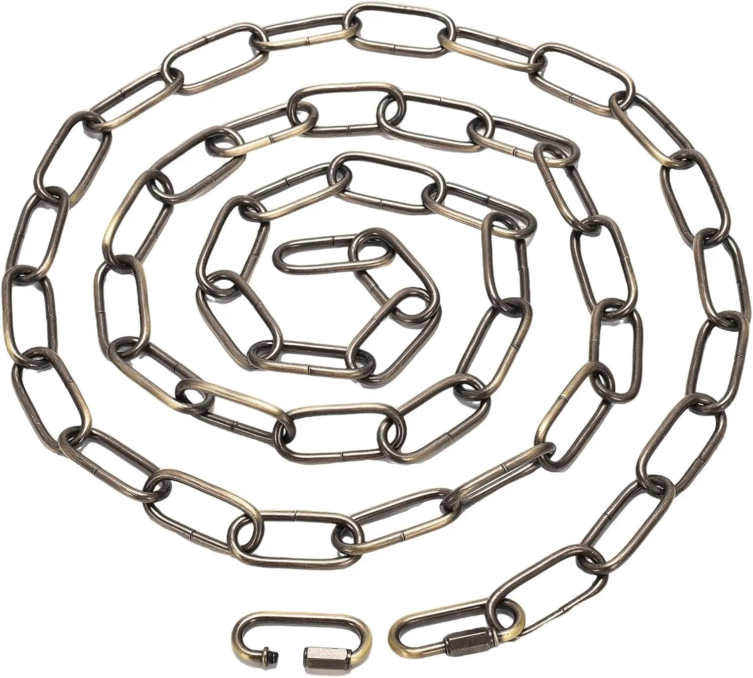 Chandelier Chain 6/10/15 Feet SANGLE SOPFFY Light Fixture Chain for Chandelier or Swag Light Fixtures,Lighting Chain Extension with Link Locks, Plant Hanging Chain(Bronze, 6 Feet)