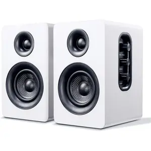 SW208 3"   5.0 Bookshelf Speakers  60W Carbon Fiber Speaker Unit - Built-in 24bit DAC Dynamic  Surround Sound 2.0 Computer PC  Gaming (Pair, White)