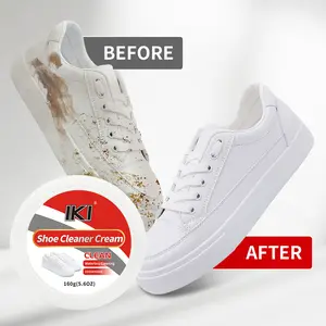 IKI white shoe cleaner cream multi-functional  Sneaker Cleaning -clean white stuff Multi-purpose leather cleaner for the protection of leather products cleaning. Footwear Bedroom Walking Knee Stain Remover for Sneakers No-Wash Formula,Two boxes Set