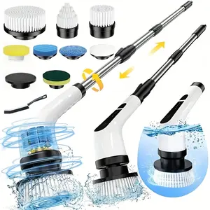 2026 Electric Rotating Cleaning Brush, USB Charging, Shower Brushes with 9 Brush Heads, Dual Speed Adjustment, Retractable Handle, Suitable for  Floors, Cars, Christmas Gifts, Cleaning Tools, Cordless Multifunctional Spin Scrubber,Household Cleaners tikto