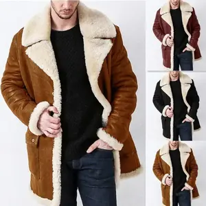 2025 Winter European Version Faux Leather Velvet Coat Men's Thickened Fur Coat