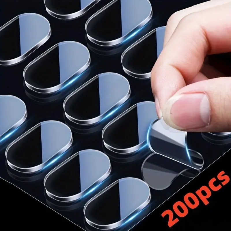 Double Sided Adhesive Tape, 200pcs Waterproof Transparent Adhesive Tape, Multifunctional Adhesive Tape for Home Decor, Poster, Car Interior, Photo Fra